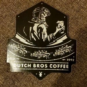 Dutch Bros Glitter Santa sticker